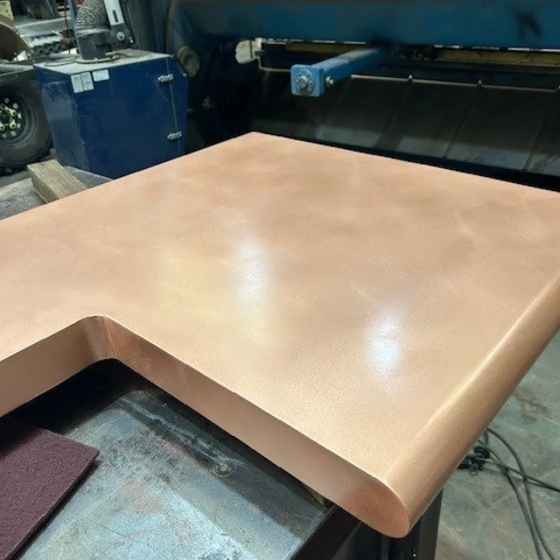 Copper worktop