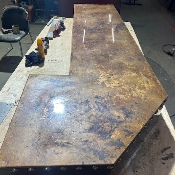 Copper bar top